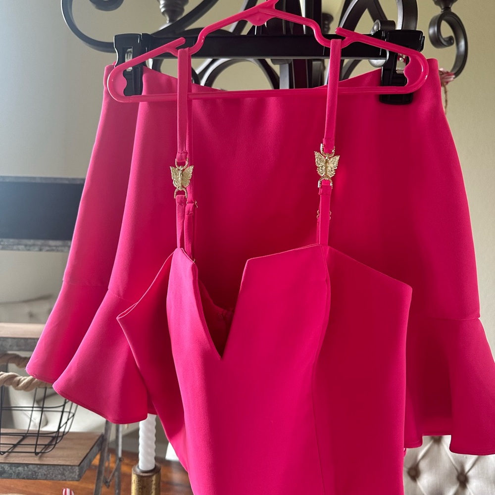 Amanda Uprich cutie bright two piece pink set - Picture 3 of 9